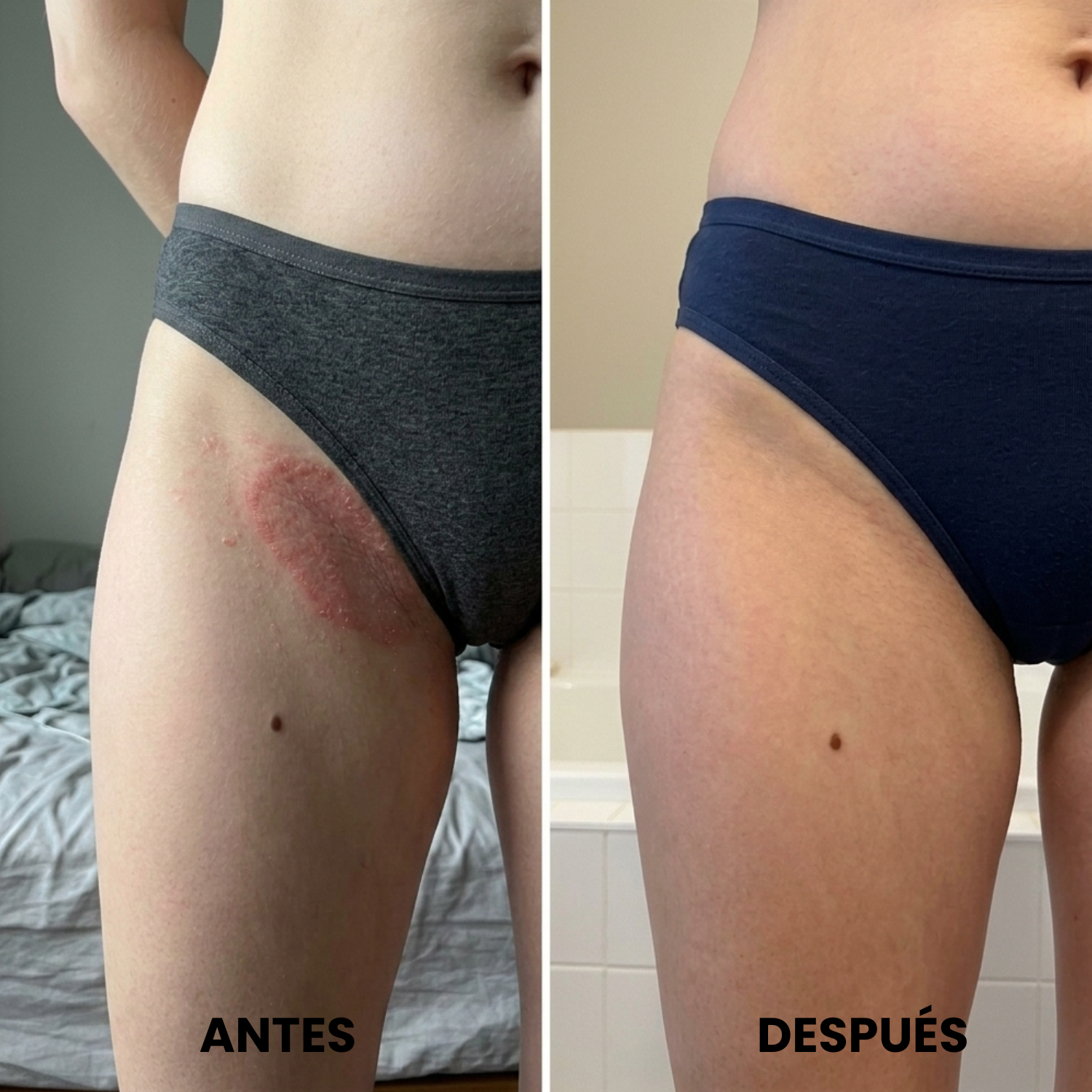 CalmaPiel™. Pliegues sin sarpullido en 1 semana.